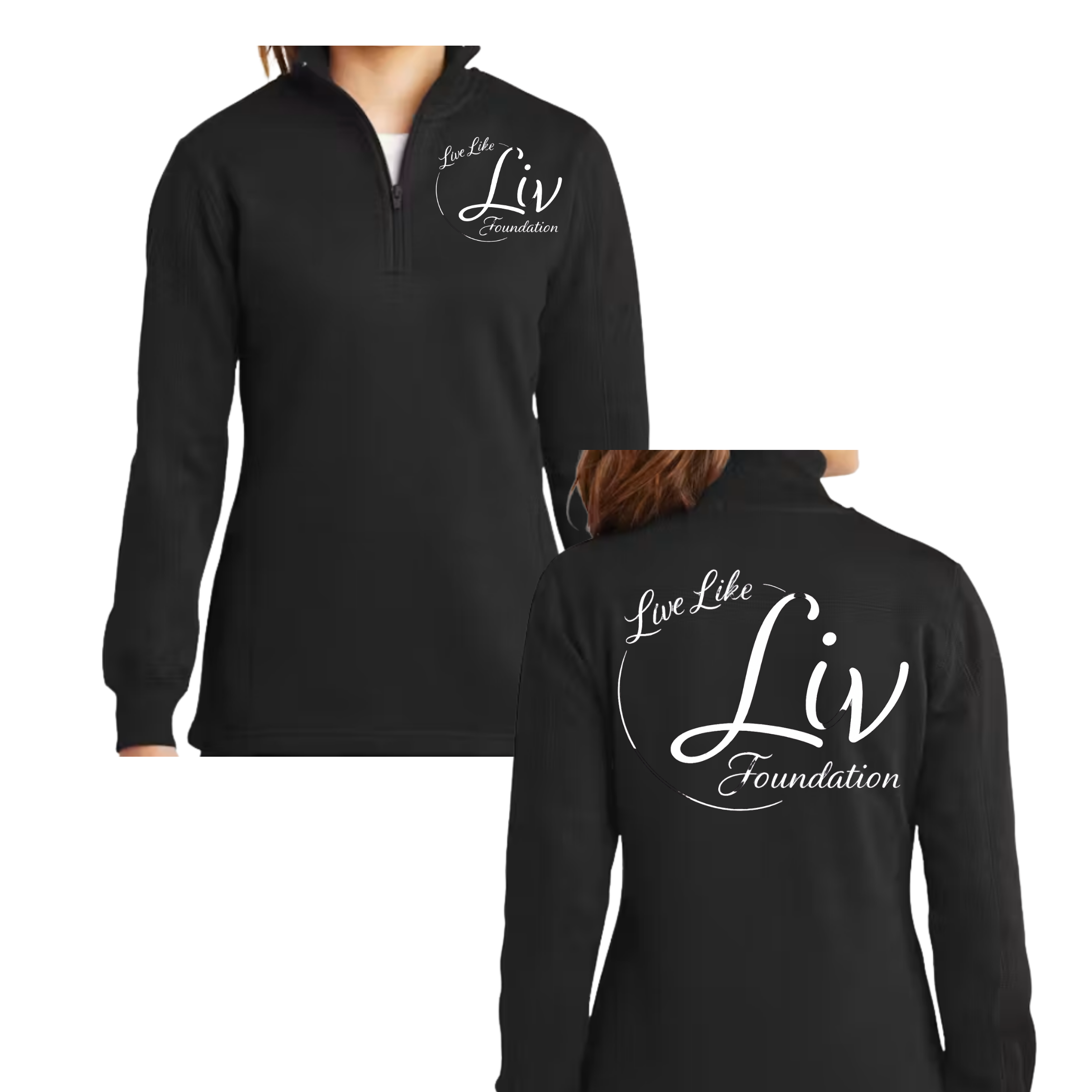 LiveLikeLiv Ladies 1/4 Zip Sweatshirt - SportTek