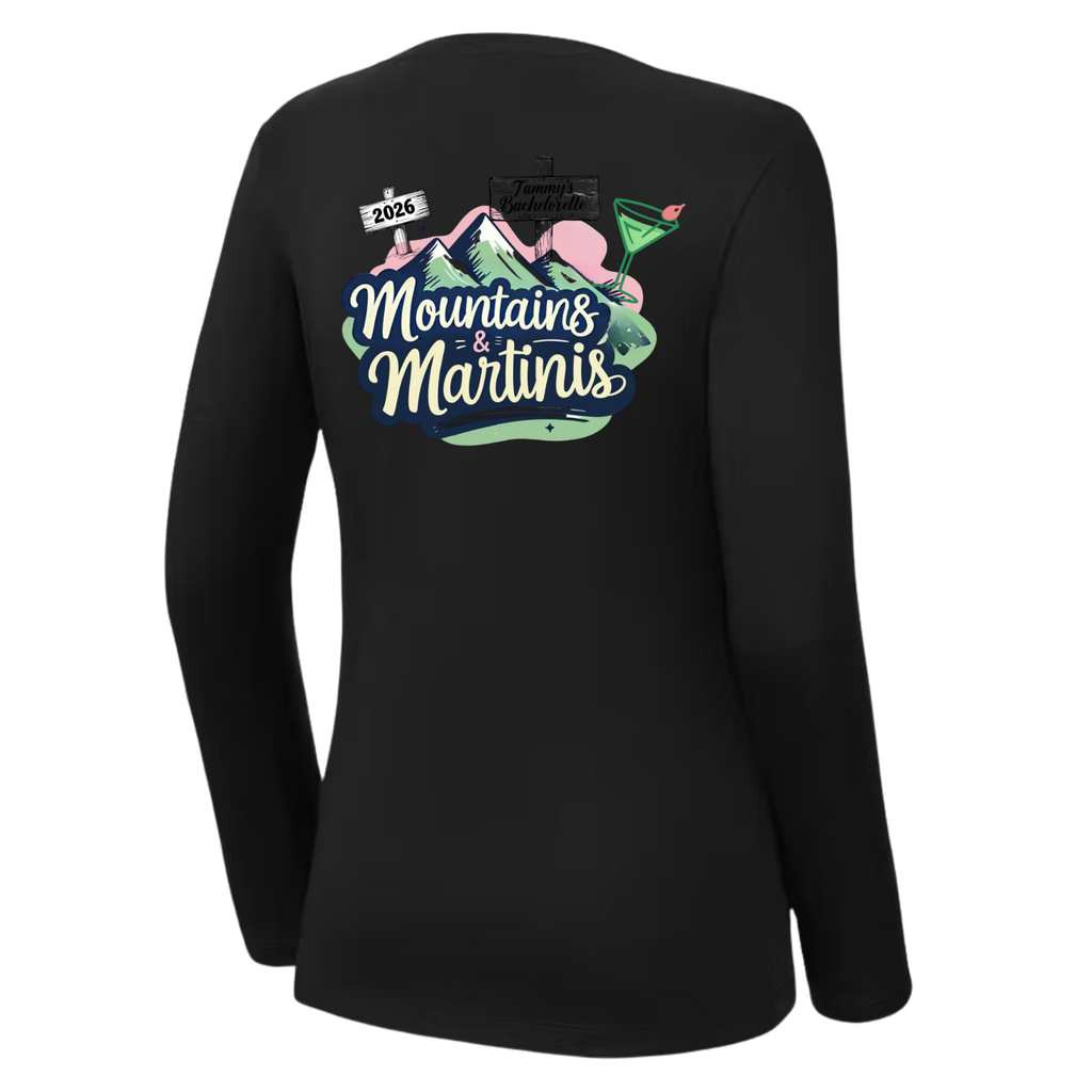 Mountains and Martinis Bachelorette shirts - Bride Tribe Version