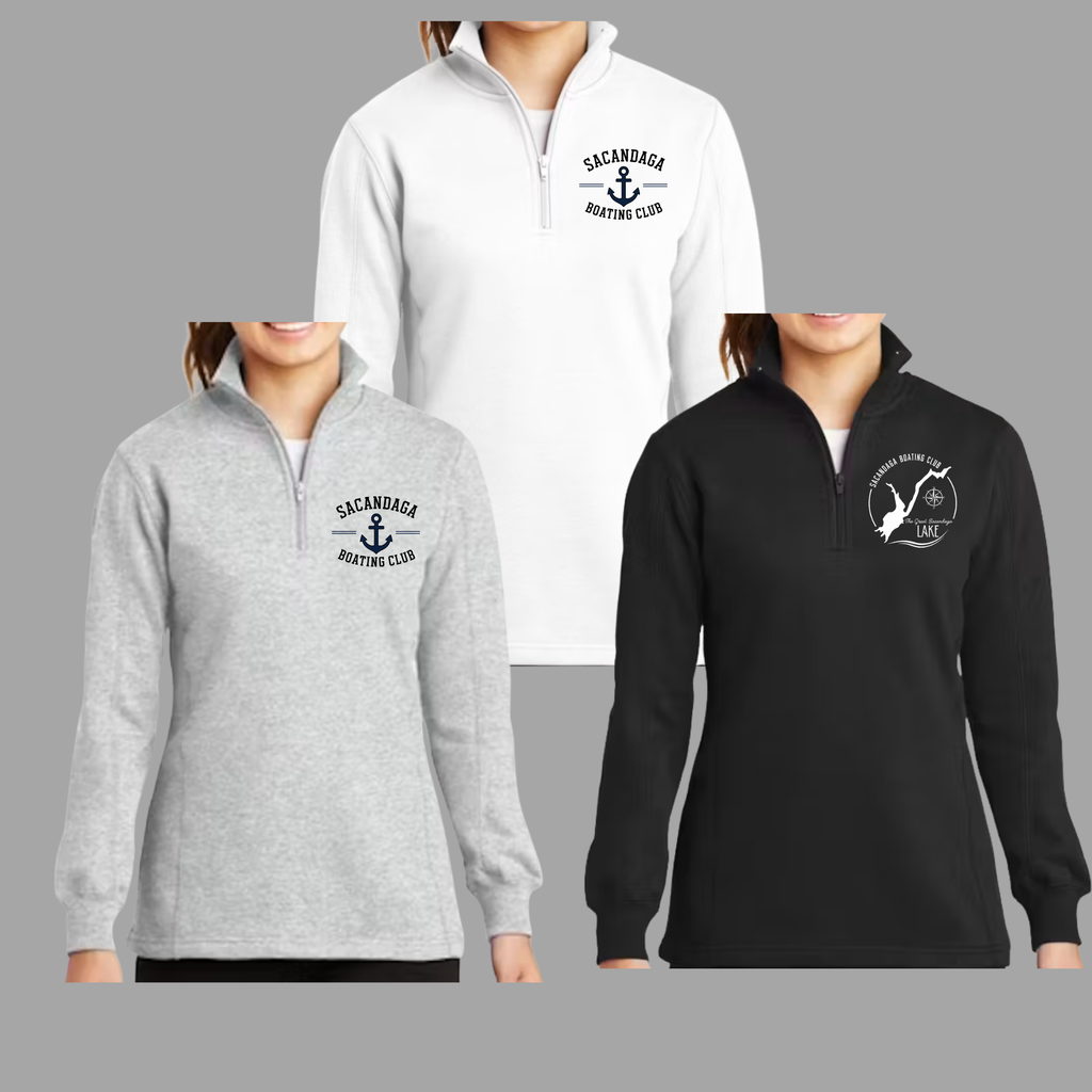 Sacandaga Boating Club LADIES 1/4 Zip Sweatshirt - SportTek
