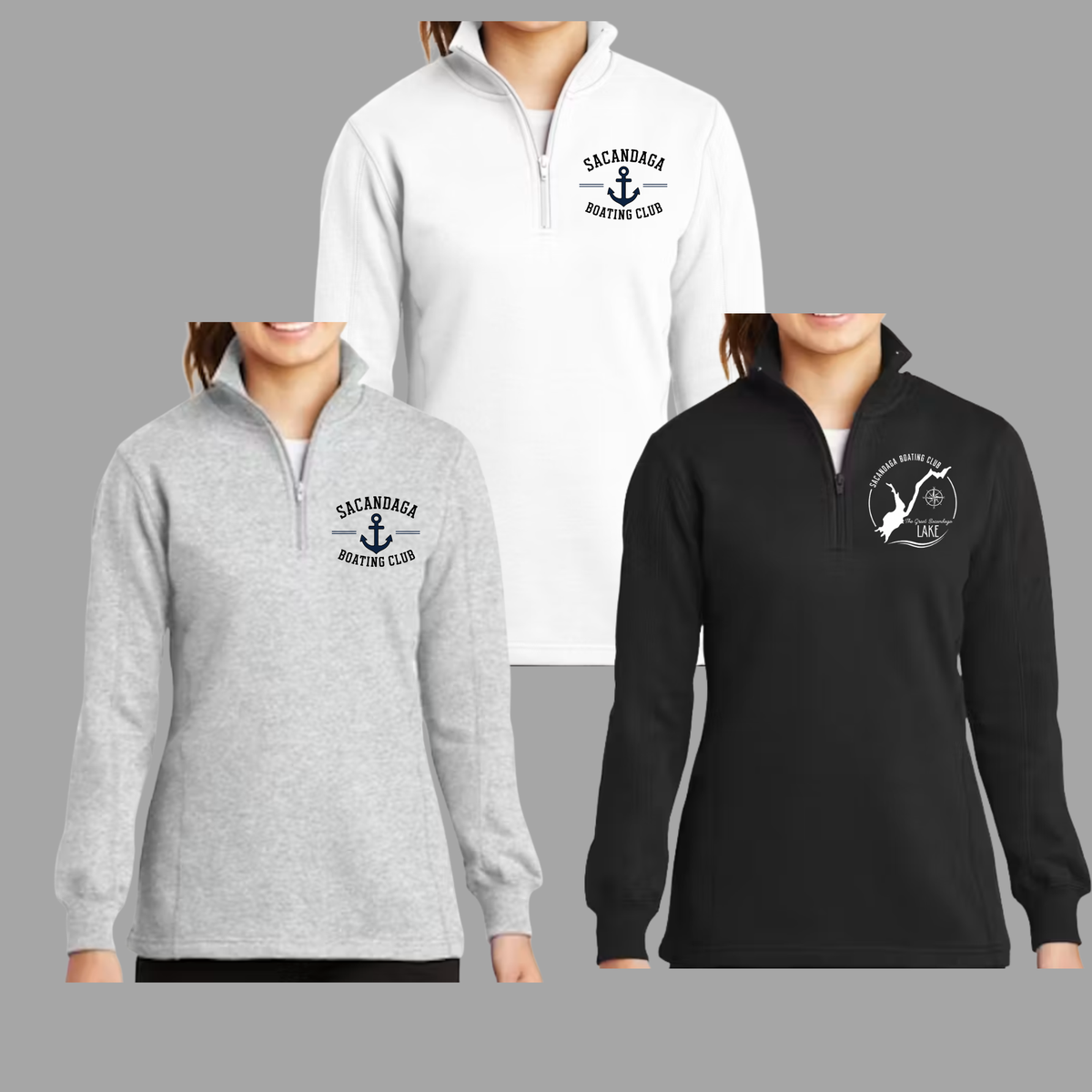 Sacandaga Boating Club LADIES 1/4 Zip Sweatshirt - SportTek