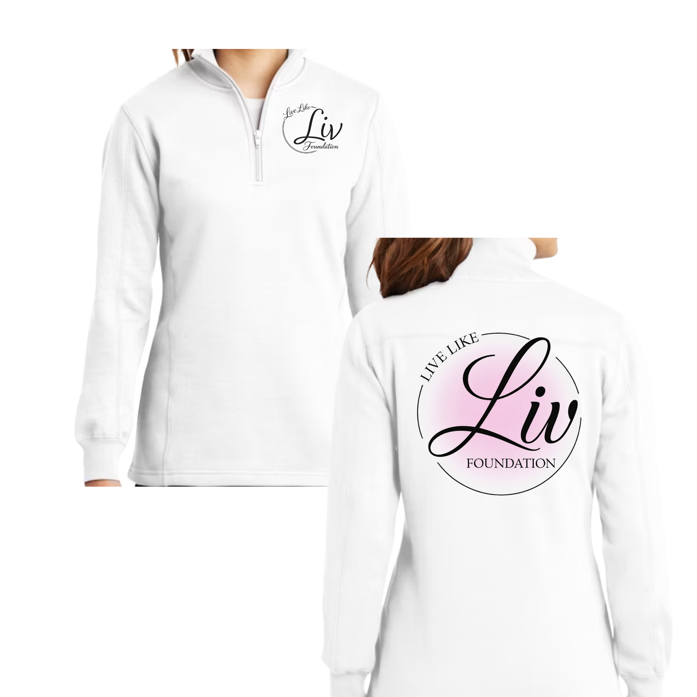 LiveLikeLiv Ladies 1/4 Zip Sweatshirt - SportTek