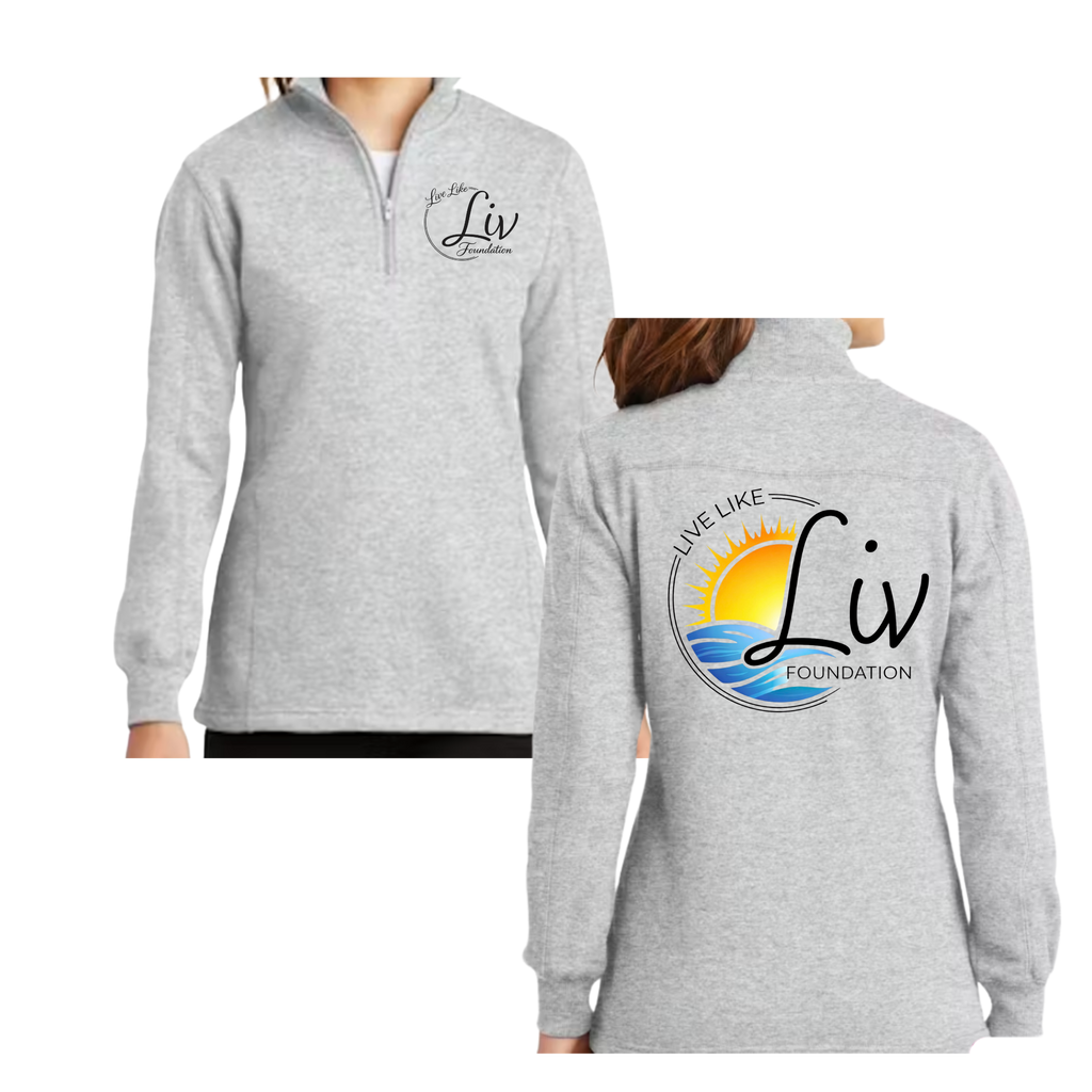 LiveLikeLiv Ladies 1/4 Zip Sweatshirt - SportTek