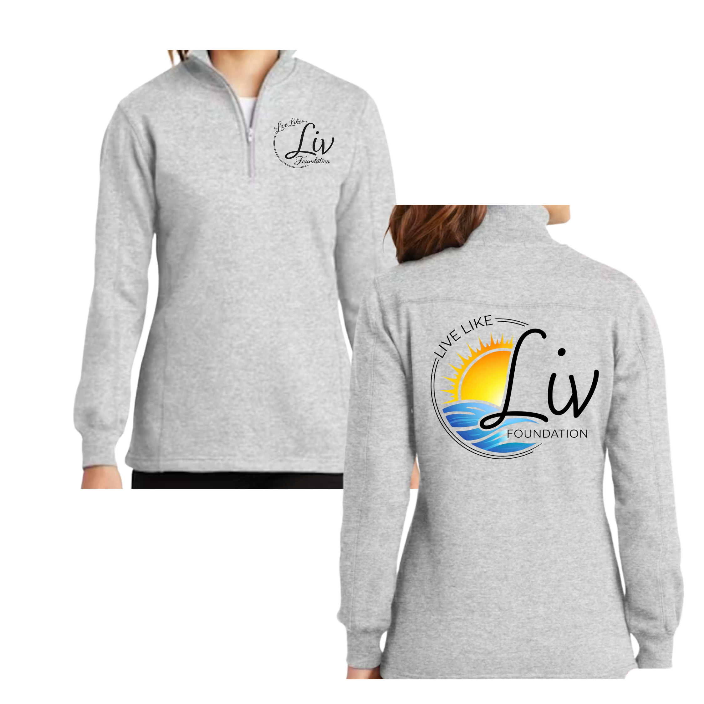 LiveLikeLiv Ladies 1/4 Zip Sweatshirt - SportTek