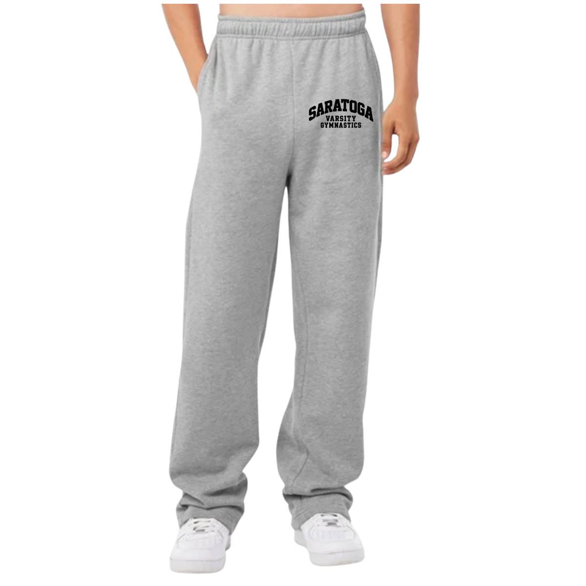 Saratoga Gymnastics- Unisex Open Bottom  Sweatpants - Bella + Canvas
