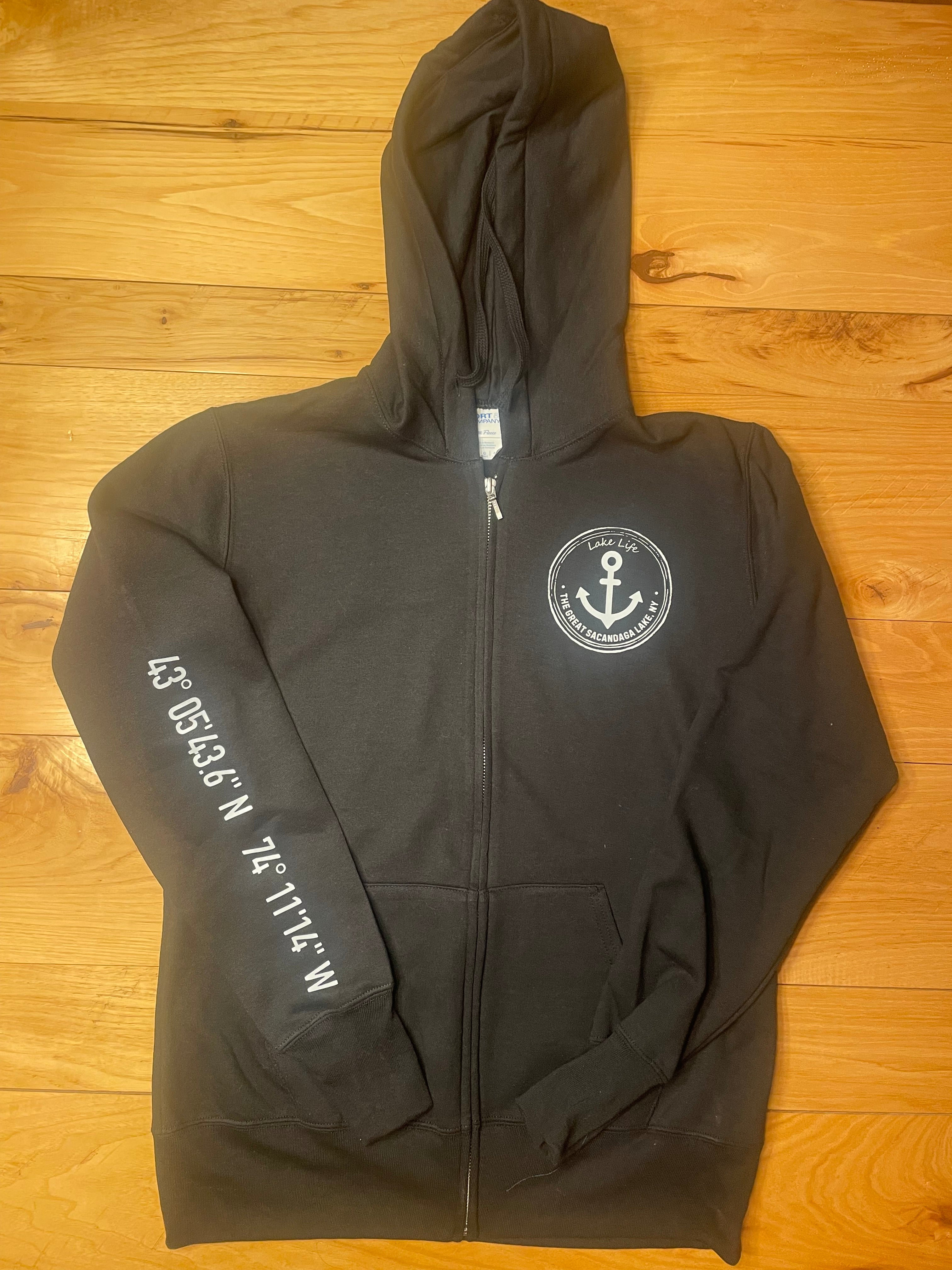 The Great Sacandaga Lake Life - Ladies Full Zip Hoodie - Port and Company