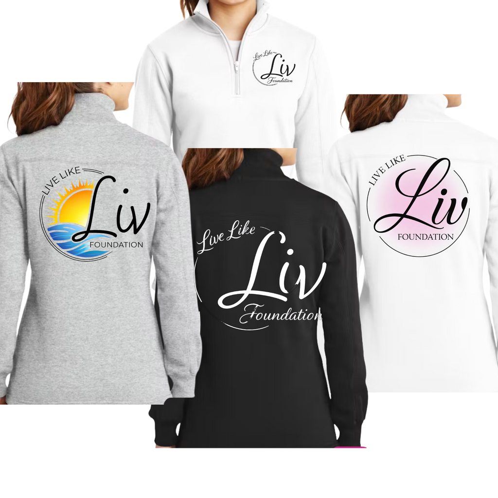 LiveLikeLiv Ladies 1/4 Zip Sweatshirt - SportTek