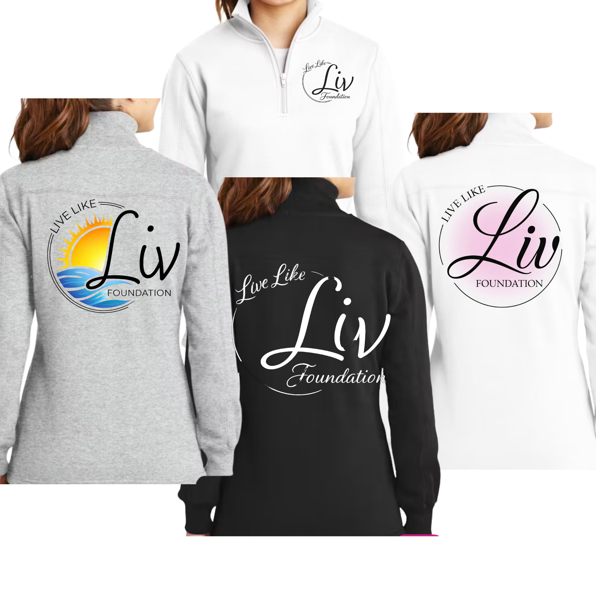 LiveLikeLiv Ladies 1/4 Zip Sweatshirt - SportTek
