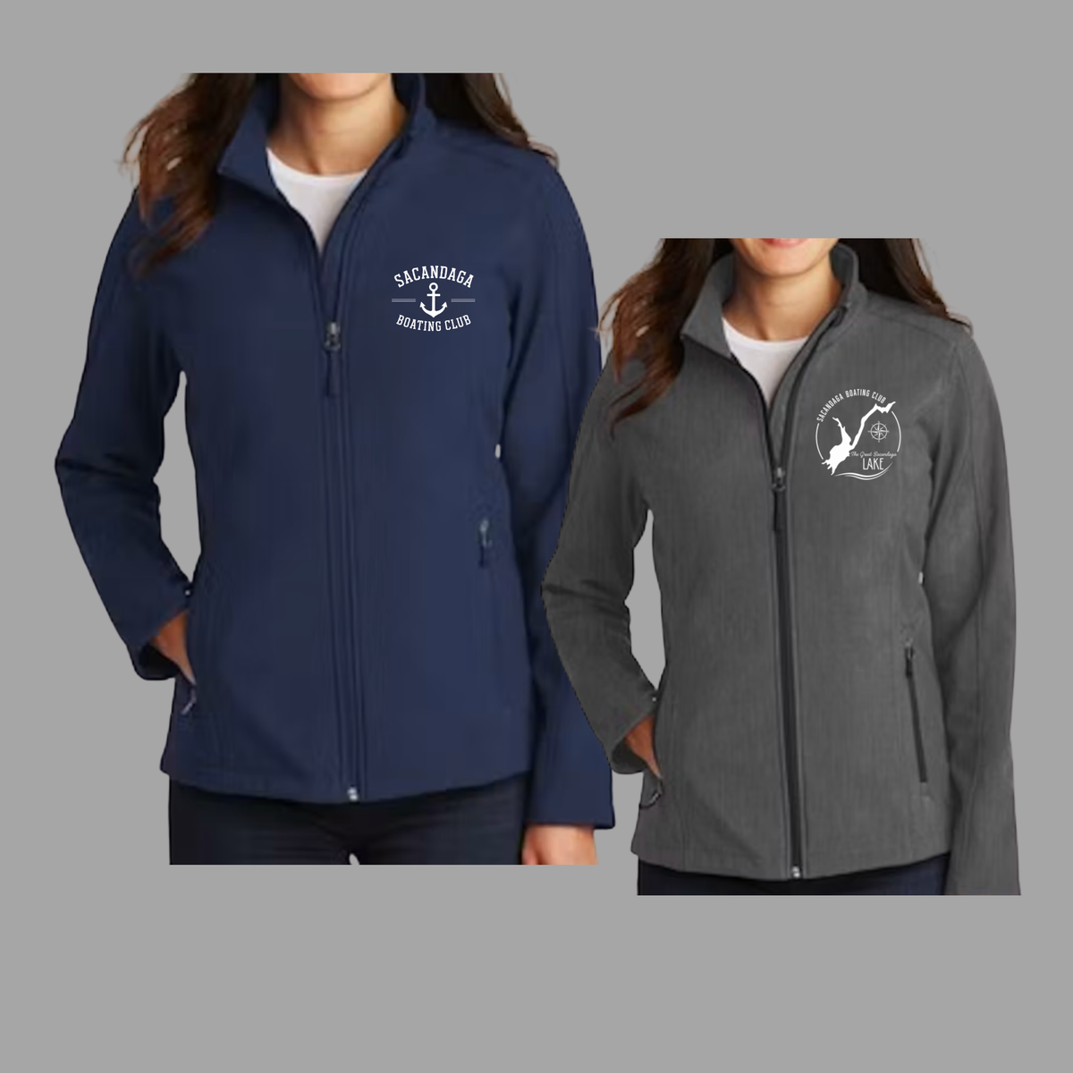 Sacandaga Boating Club- Ladies Core Soft Shell Jacket- Port and Company